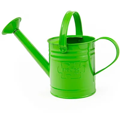 Produktbild von BigJigs Kinder-Gießkanne grün - Metall Gießkanne für Gartenspaß