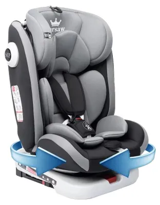Produktbild von Kindersitz, 360° drehbar, 5-Punkt-Gurt, Gewichtsspanne 9-36 kg, Isofix-Installation, verstellbare Kopfstütze
