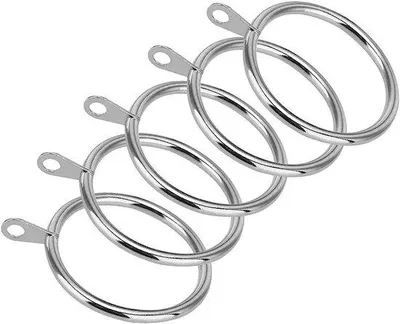 Produktbild von Metallene Dekorationsringe für Rollos oder -leisten (32MM Innendurchmesser) - Silberfarbenes Metall - 40er Pack - Dekorationsaccessoires