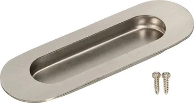 Zdjęcie produktu dla KOTARBAU® Uchwyt muszlowy ze stali nierdzewnej 120x40x9 mm Owalny uchwyt wpuszczany do drzwi przesuwnych Owalny uchwyt wpuszczany do drzwi przesuwnych Uchwyt muszlowy do drzwi przesuwnych Uchwyt wpuszczany do drzwi przesuwnych Uchwyt muszlowy do mebli