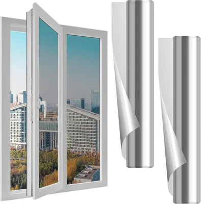 Produktbild von Spiegelfolie 60x100 cm, UV-Schutz, Infrarotfolie, silber, für Wohnzimmer