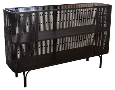 Zdjęcie produktu dla Gilde Sideboard, rechteckig, "Como", Metall, schwarz, VE 1, L. 32 cm, B. 120.5 cm, H. 75.5 cm 74176 4063387741764