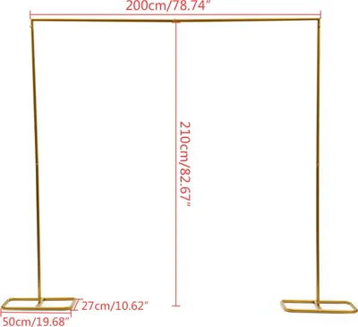 Image de Arc de mariage, construction en fer, léger et portable, or, M