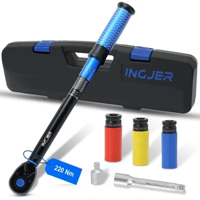 Productafbeelding van 1/2 Inch Momentsleutel Set met 6 Stukken en 125 mm Verlengstuk