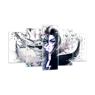Produktbild von Bilder auf glas - Erwachsene emotional Fantasie - 160x85cm - Glasbilder - Wandbilder - Kunstdruck - zum Aufhängen bereit - Wanddekoration aus Glas - Glas Bilder - Wandbild auf Glas - GEA160x85-3062
