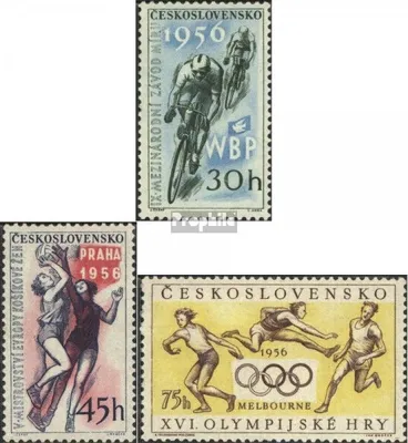 Produktbild von Briefmarken Tschechoslowakei 1956 Mi 965-967 (kompl.Ausg.) postfrisch Radfernfahrt