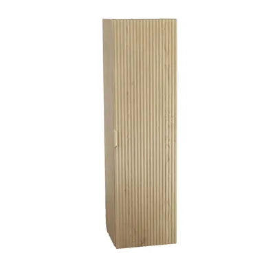 Zdjęcie produktu dla WENA Słupek łazienkowy, ryflowane fronty, Dąb Cremona, 1 drzwi z cichym domykaniem, 33/120/33 cm
