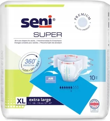 Image de Seni Super Couches Adultes XL, 10 pièces