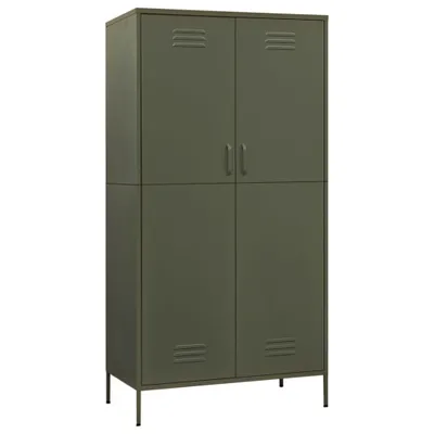Produktbild von Kleiderschrank Olivgrün 90x50x180 cm Stahl