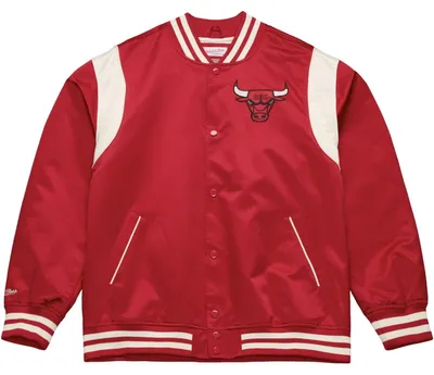 Immagine prodotto di Giacca sportiva leggera in raso, marca M&N, colore rosso Chicago Bulls, taglia XL