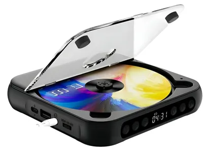 Zdjęcie produktu dla Odtwarzacz CD, Bluetooth, przenośny, kolor czarny