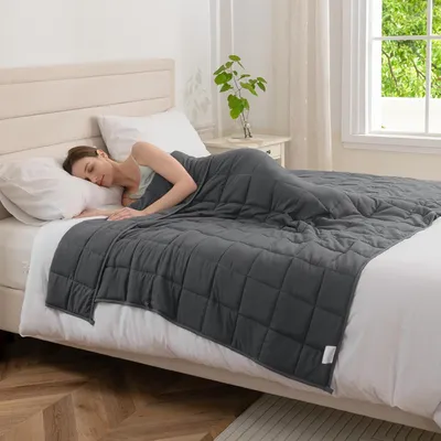 Obrázok produktu pre Záťažová deka 125 x 150 cm, 4 kg, sivá, pre spánok