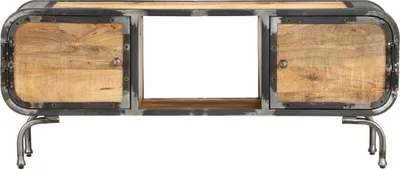 Image de vidaXL Armoire TV 110x30x42 cm bois massif mangue
