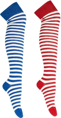 Produktbild von Overknees rot + blau weiß
