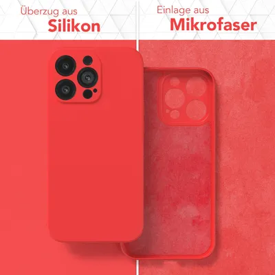 Produktbild von EAZY CASE - TPU Hülle für Apple iPhone 13 Pro, TPU Case stoßfeste Handyhülle, weiches Cover mit Kameraschutz, Silikonhülle in Rot