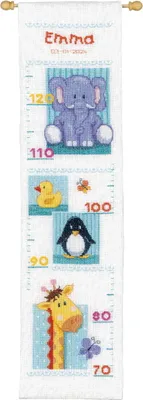 Produktbild von Vervaco "Baby-Tiere" Kreuzstich-Set, 18x70cm