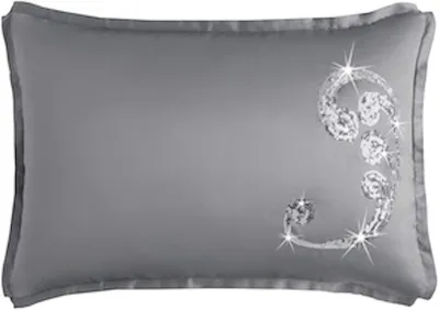 Image de Housse de coussin, lot de 2, 100% polyester, gris