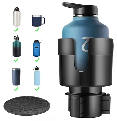 Produktbild von Getränkehalter Auto mit verstellbarer Basis für Flaschen 0.5-1.4L (7-10.5 cm)
