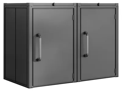 Immagine prodotto di GFP Primeyard Copri bidoni della spazzatura 168x84x120 cm Contenitore per bidoni metallo antracite