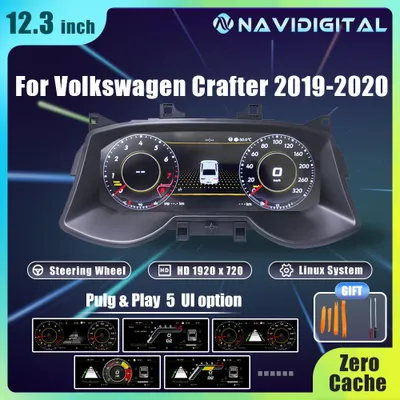 Productafbeelding van Digitale Dashboard 12,3 Inch LCD met ABS Materiaal en Haarscherpe Instrumentenweergave