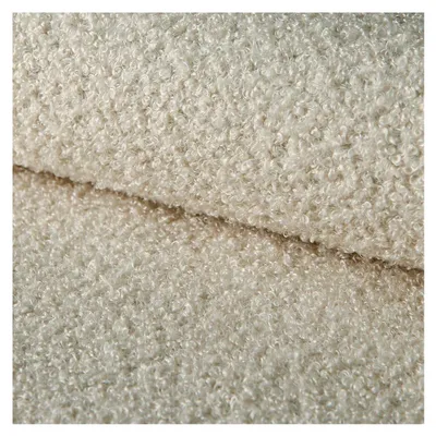 Produktbild von Bouclé Stoff Polsterstoff Möbelstoff Frottier-Velours Meterware Zum Nähen Für Deko Kissenbezüge 200 x 142 cm Perlenfarbe Tena – 1 Stück = 1 m x 1,42 m
