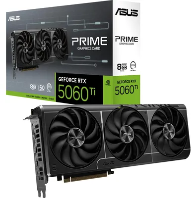 Produktbild von ASUS Prime -RTX5060TI-8G, GeForce RTX 5060 Ti, 8 GB, GDDR7, 128 Bit, 7680 x 4320 Pixel, PCI Express 5.0