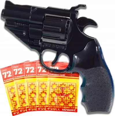 Produktbild von Lolex | Zündhütchenpistole - 17 X 13 X 3 Cm - 350 G - Metallrevolver - Spielzeug Für Kinder