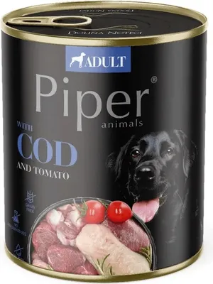 Obrázok produktu pre PIPER 11802830 konzerva pre psy - treska/rajčiny 800g