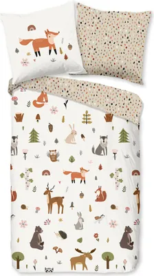 Produktbild von Good Morning Kinderbettbezug "Füchschen" - Mehrfarbig - (135x200 cm) - Baumwolle