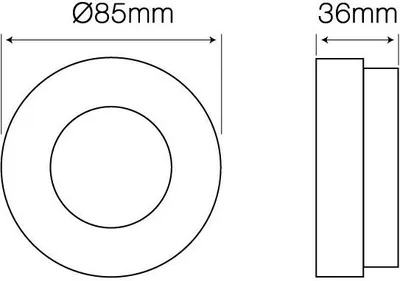 Zdjęcie produktu dla LED Line IP44 lampa sufitowa wpuszczana ramka wodoodporna reflektor wpuszczany okrągły biały matowy aluminium z gniazdem GU10 żarówka 5W neutralny biały