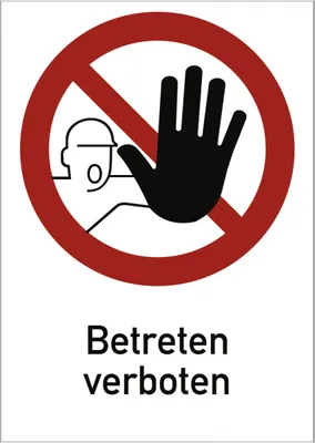 Produktbild von Dreifke® Betreten verboten, Kombischild, Folie, 210x297 mm