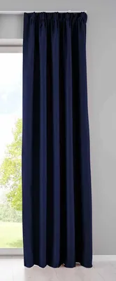 Produktbild von Vorhang Blickdicht »NewYork« verdeckte Schlaufen Blau HxB 225x295 cm 1er-Pack Thermo-Gardine Verdunkelungsvorhang Blackout schalldämmend Kräuselband Raffhalter 202020610
