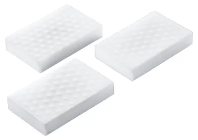 Reinigungsschwamm-Set, Melamin, 3 Stück, Weiß