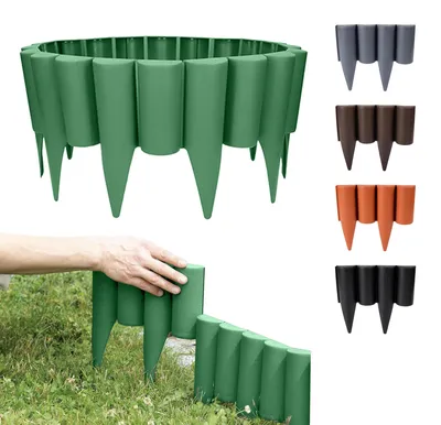 Image de GARDENIX Bordure de jardin en plastique, 2,5 mètres - Bordure de massif en panneaux