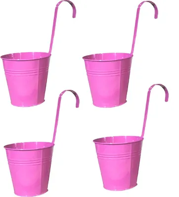 Produktbild von 4 Stück ROSA Hängetöpfe Blumentopf 14 cm