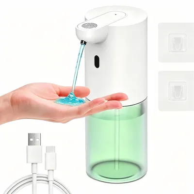 Produktbild von Automatischer Flüssigseifenspender mit Sensor Infrarot, 400ml, 4 einstellbare Stufen, Elektrischer Seifenspender,Type-C Aufladung, IPX5 Wasserdicht