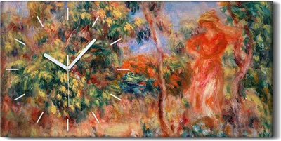 Produktbild von Dekor Leinwand Uhr Wandbilder 60x30 Malerei Abstrakte Wald Bäume Frauen - weiße Hände
