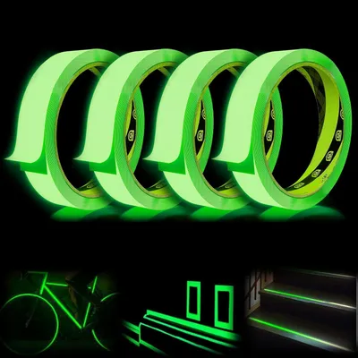 Produktbild von Leuchtband selbstklebend – 4er Set, je 5 m, grün, nachtleuchtend, Glow in the Dark, H000Lumi