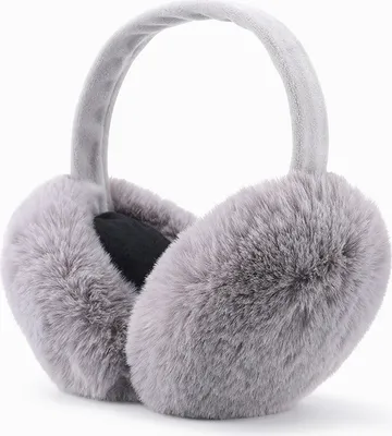 Produktbild von Damen Winter Warm Ohrenwärmer Ohrenschützer Plüsch Ohrenklappen Earmuffs (Grau)