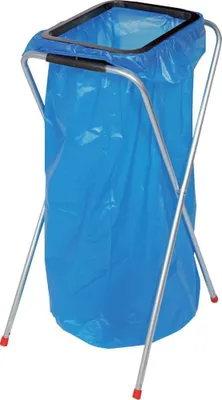 Produktbild von Müllsackständer für 1x70-l-Müllsack, mit Klemmringzur Sackbefestigung, stationär, ohne Deckel, BxTxH 400x400x770 mm