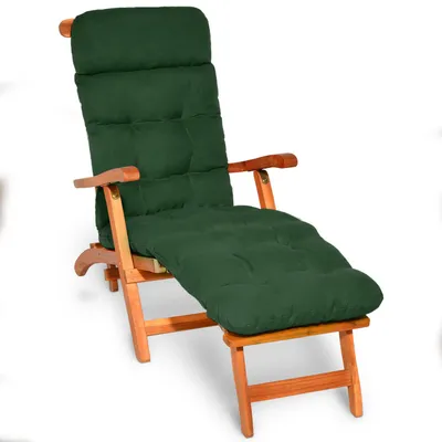 Produktbild von Beautissu Bequeme Liegenauflage Deckchair, 200x50x8 cm, Grün