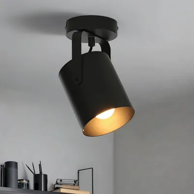Produktbild von Spot Strahler Schwarz schwenkbar E27 Deckenlampe