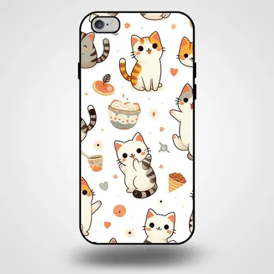 Produktbild von Smartphonica Handyhülle für iPhone 6/6s mit Katzendruck - TPU Rückseitenschutzhülle Katzen Design
