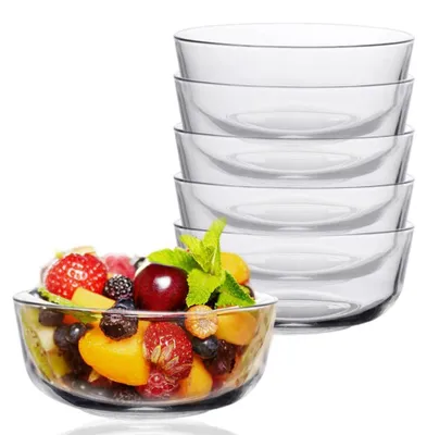 Zdjęcie produktu dla Zestaw 6 małych szklanych miseczek do deserów, pojemność 300 ml