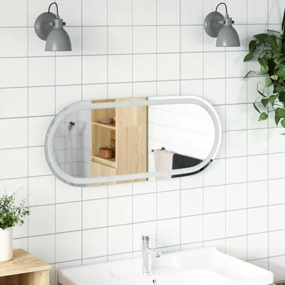 Produktbild von LED-Badezimmerspiegel Transparent 80 x 35 cm Gehärtetes Glas