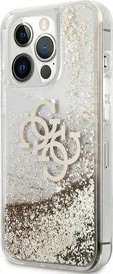 Produktbild von Guess Guhcp13Slg4Ggo Iphone 13 Mini 5,4"" Złoty/Gold Hardcase 4G Big Liquid Glitter