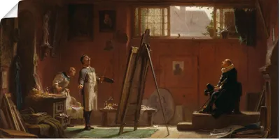 Produktbild von ARTland Poster Der Portraitmaler. Um 1858 Größe: 40x20 cm