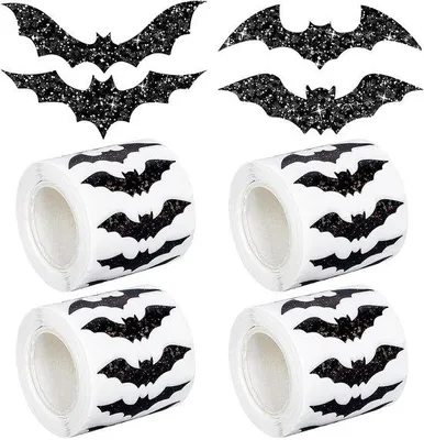 Image de Décorations chauves-souris - 2000 pièces - Autocollants d'Halloween - Stickers pour murs et fenêtres - Décoration intérieure/extérieure