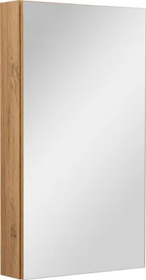 Zdjęcie produktu dla Szafka łazienkowa z lustrem lustrzana wisząca do łazienki dąb wotan 50 cm