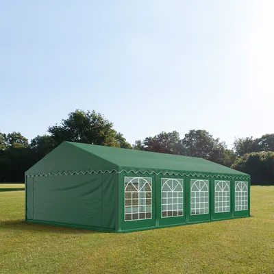 Immagine prodotto di 6x10 m tendostruttura, altezza 3,0m porta a cerniera, PRIMEtex 2300, grigio, senza statica
